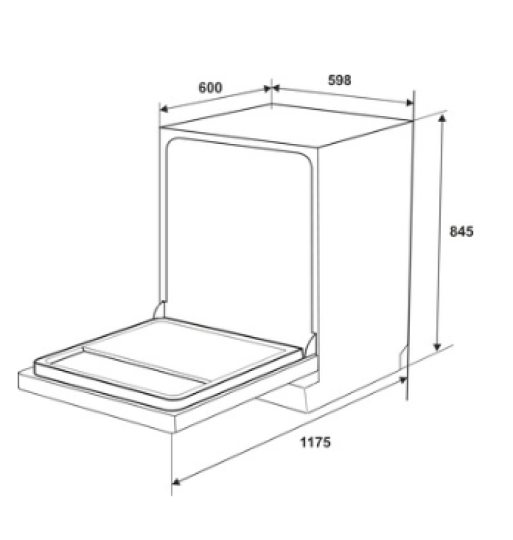 Máy rửa chén độc lập, Hafele, HDW-F601G