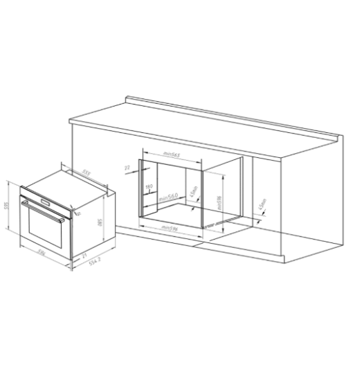Lò Nướng Âm Tủ HC-O811B Hafele 495.10.035