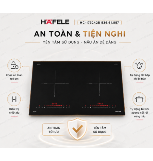 Bếp Từ 2 Vùng Nấu HC-I73242B Hafele 536.61.857