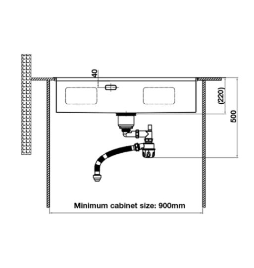 Chậu Rửa Chén Inox HS24-SSN1S-8650 Hafele 567.20.637